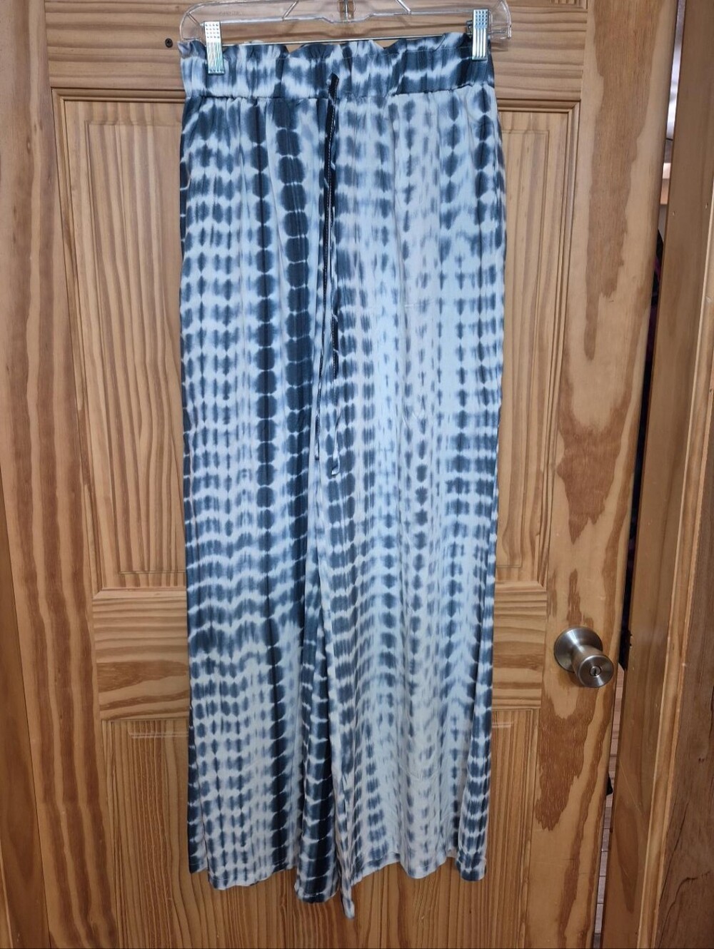 NWT Cupshe Blue & White Tie Dye Wide Keg Palazzo Pants